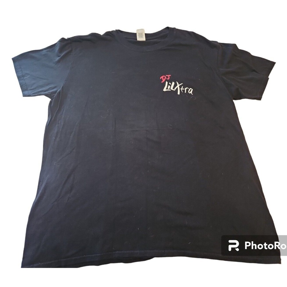 DJ Lil Xtra Graphic T-Shirt Skull Music Tee Short‎ Sleeve Black
